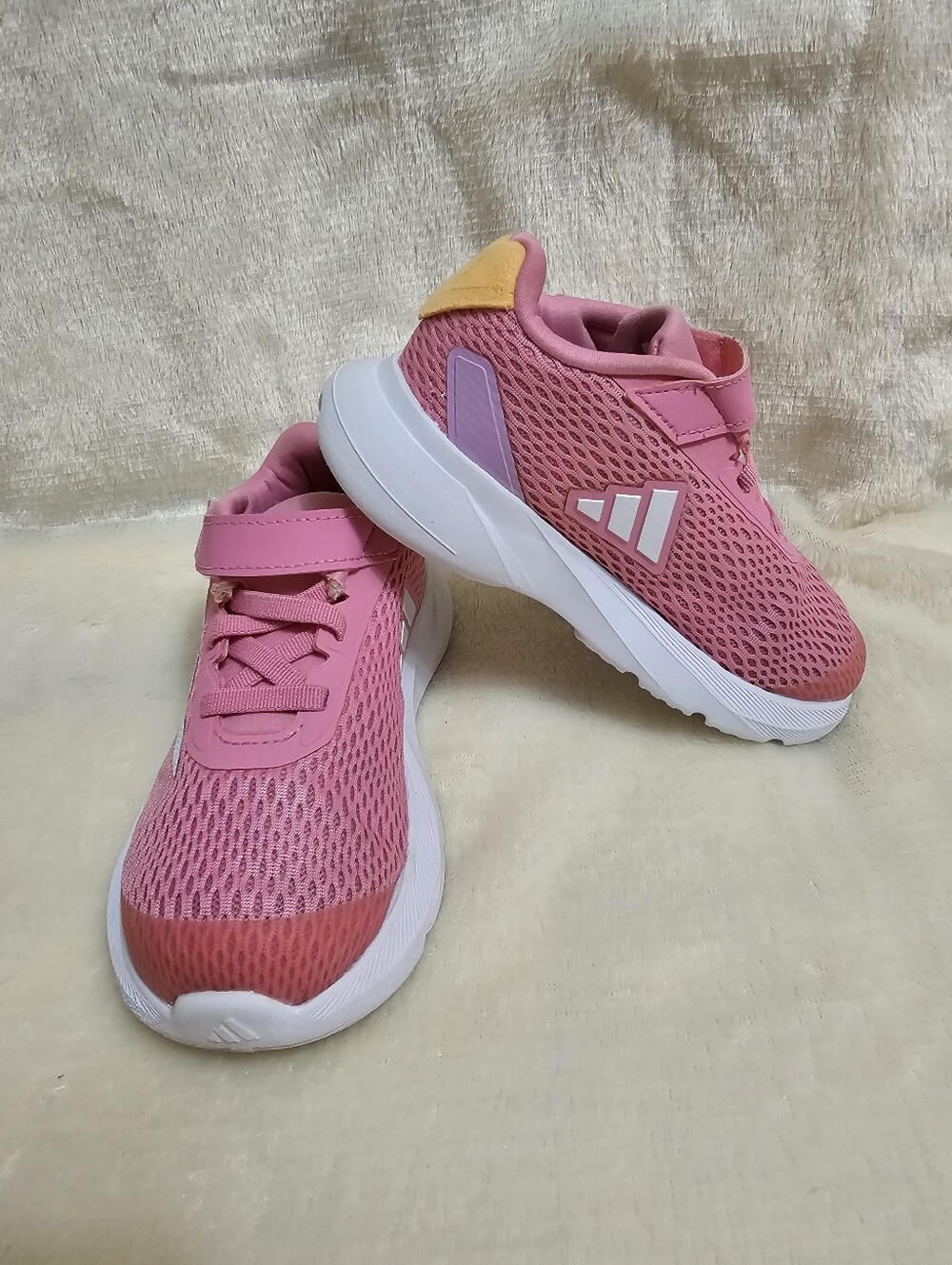 Adidas Duramo SL l'Bliss Pink Sneakers Shoes Girls Toddler Child Sz 9 Kids - Picture 2 of 14